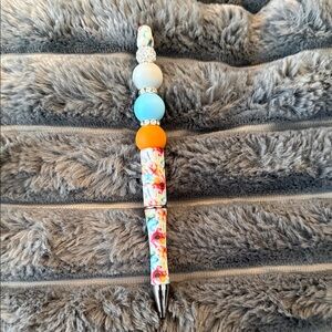 Floral Multicolor Beaded Pen